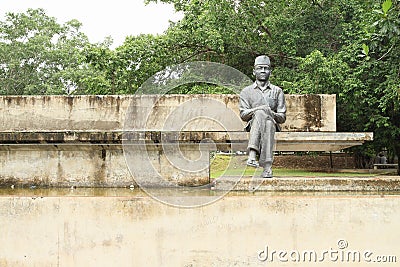 Statue of the first Indonesian president Soekarno Editorial Stock Photo