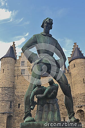 statue Antwerp Editorial Stock Photo