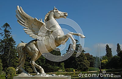 Statue flying horse Stock Photo