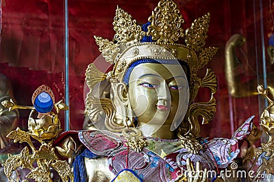 Bodhisattva statue from Amarbayasgalant Khiid, Mongolia Stock Photo