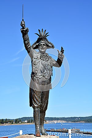 Statue of Frank James Ney Editorial Stock Photo