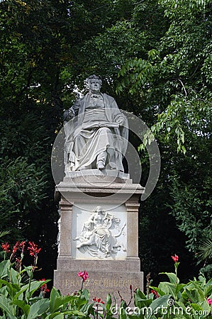 Statue of Franz Schubert Stock Photo