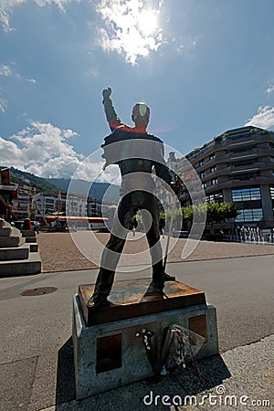 The Statue of Freddie Mercury in Montreux Editorial Stock Photo