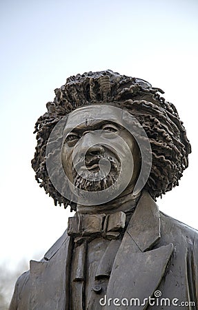 Statue of Frederick Douglass on Circle New York City Editorial Stock Photo