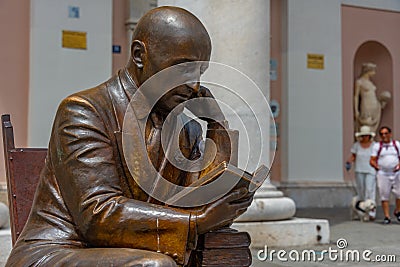 Statue of Gabriele D& x27;annunzio in Triste, Italy Stock Photo