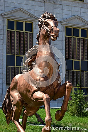 Statue of a galopping horse Editorial Stock Photo