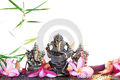 Statue of Ganesha Indian Hinduism God of wisdom and prosperity a Stock Photo