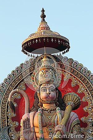 Statue of a giant Lord Hanuman Editorial Stock Photo