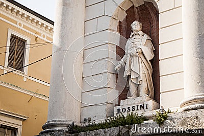 Statue of Gioacchino Rossini Stock Photo