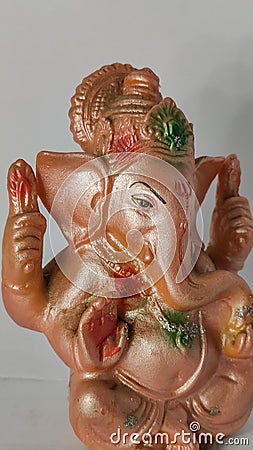 statue of god ganesh on a white background Stock Photo