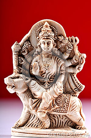 Statue of Goddess Durga Stock Photo