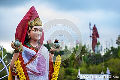 Statue of Goddess Laxmi. Stock Photo