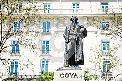 Statue of Goya Editorial Stock Photo