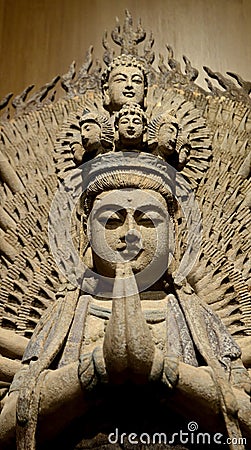 Statue of Guan Yin Bodhisattva Stock Photo