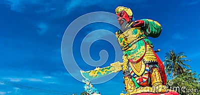 The Statue of Guan Yu in Phuket, Thailand Stock Photo