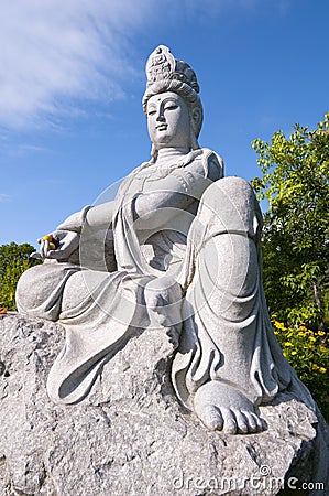 Statue of Guanyin buddha Stock Photo