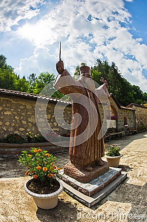 Statue of Hadzi Milentije, uprising leader against Ottoman empire Stock Photo