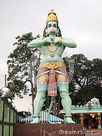 Statue of Hanuman, Hindu god at the Batu Caves Stock Photo