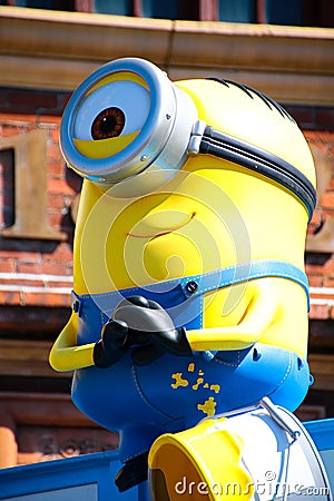 Statue of `HAPPY MINION` Editorial Stock Photo