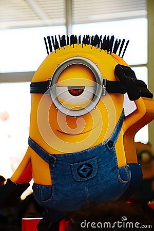 Statue of `HAPPY MINION` Editorial Stock Photo