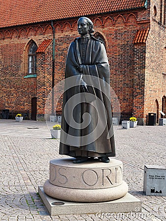 Statue of Henrik Schartau in Lund, Scania, Sweden Stock Photo