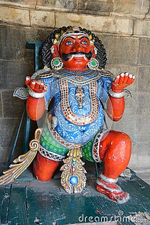 Statue of a Hindu god Stock Photo