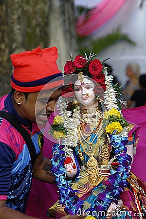 Statue of the Hindu goddess Gauri Editorial Stock Photo