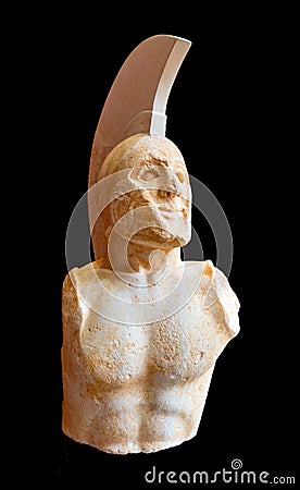 Statue of a hoplite known as Leonidas found in ancient Sparta, 480 B.C. Editorial Stock Photo