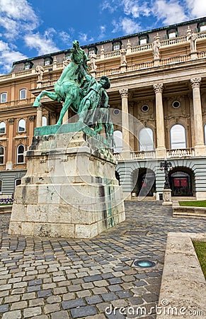 Statue of the Hortobagy horseherd, Budapest Stock Photo