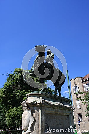 Statue of II Rakoczi Ferenc in Szeged, Hungary, Csongrad region Stock Photo