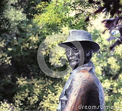 STATUE OF IMRE NAGY Stock Photo