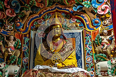 Statue Inside Tawang Monastery in Arunachal Pradesh, India Stock Photo