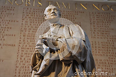 Statue of Isaac Newton, Trinity College Chapel Editorial Stock Photo