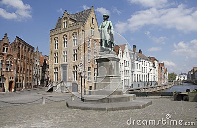 Statue of Jan van Eyck Stock Photo