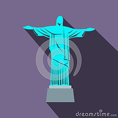 Statue of Jesus Christ, Rio de Janeiro icon Editorial Stock Photo