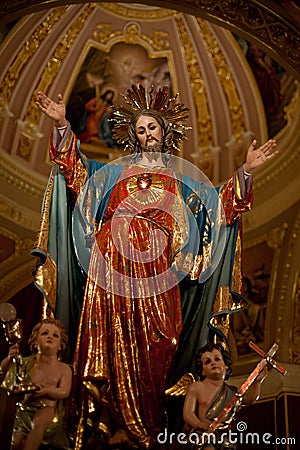 Statue of Jesus of the Sacred Heart Stock Photo