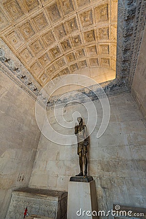 Statue of John the Baptist in Temple of Jupiter Diocletian`s Palace complex UNESCO heritage site Split Croatia Editorial Stock Photo