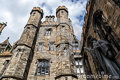 Statue of John Knox in University of Edinburgh, Scotland Stock Photo
