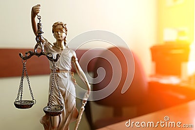 The Statue of Justice symbol, legal law concept image Stock Photo