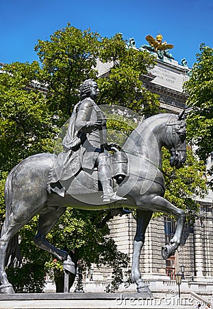 Statue of Kaiser Franz I. Stephan von Lothringen in Vienna, Austria Stock Photo