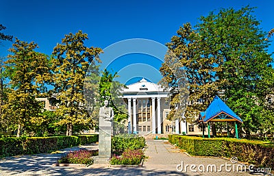 Statue of Kasym Tynystanov at Kyrgyz National University - Bishkek Stock Photo