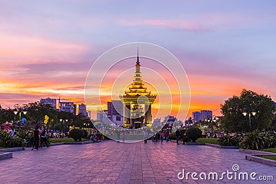 Statue of King Father Norodom Sihanouk Editorial Stock Photo