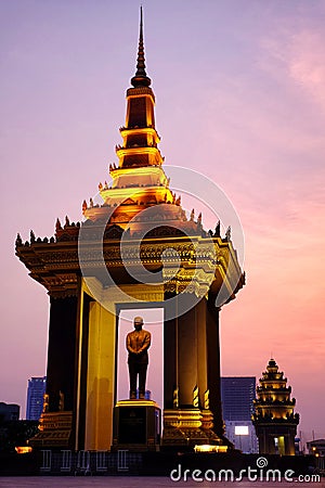 Statue of King Father Norodom Sihanouk Stock Photo