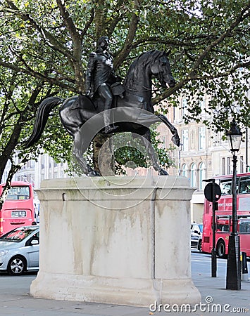 Statue of King George III Editorial Stock Photo