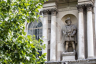 King Henry VIII Statue in London Stock Photo