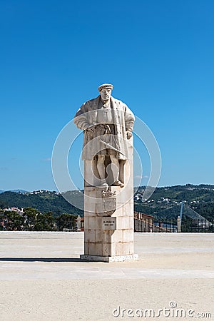 Statue of King Joao III of Portugal, Coimbra (Portugal) Stock Photo