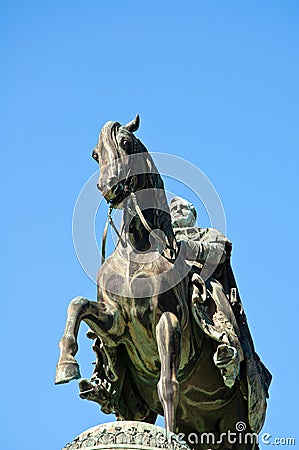 Statue King John of Saxony Stock Photo