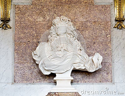 Statue of king Louis XIV at Versailles Palace Editorial Stock Photo