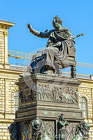 Statue of King Maximilian Joseph 1835, Munich city, Bavaria, G Stock Photo