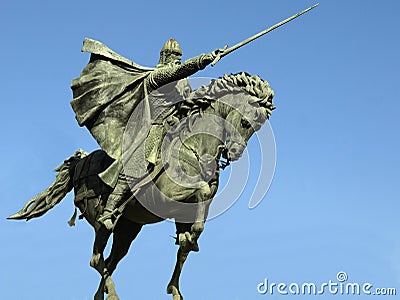 Statue of the knight Cid in Burgos Stock Photo